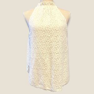 Juicy Couture | Women’s High-neck Relaxed Fit Sleeveless Eyelet Top Size…